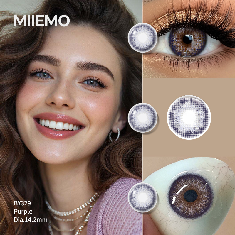 DSC Soft Natural Color Contact Lenses 6 Month Use 3 Tone Series Colored Eye Lenses For Daily Wear Dating Party Power -1.00~-8.00