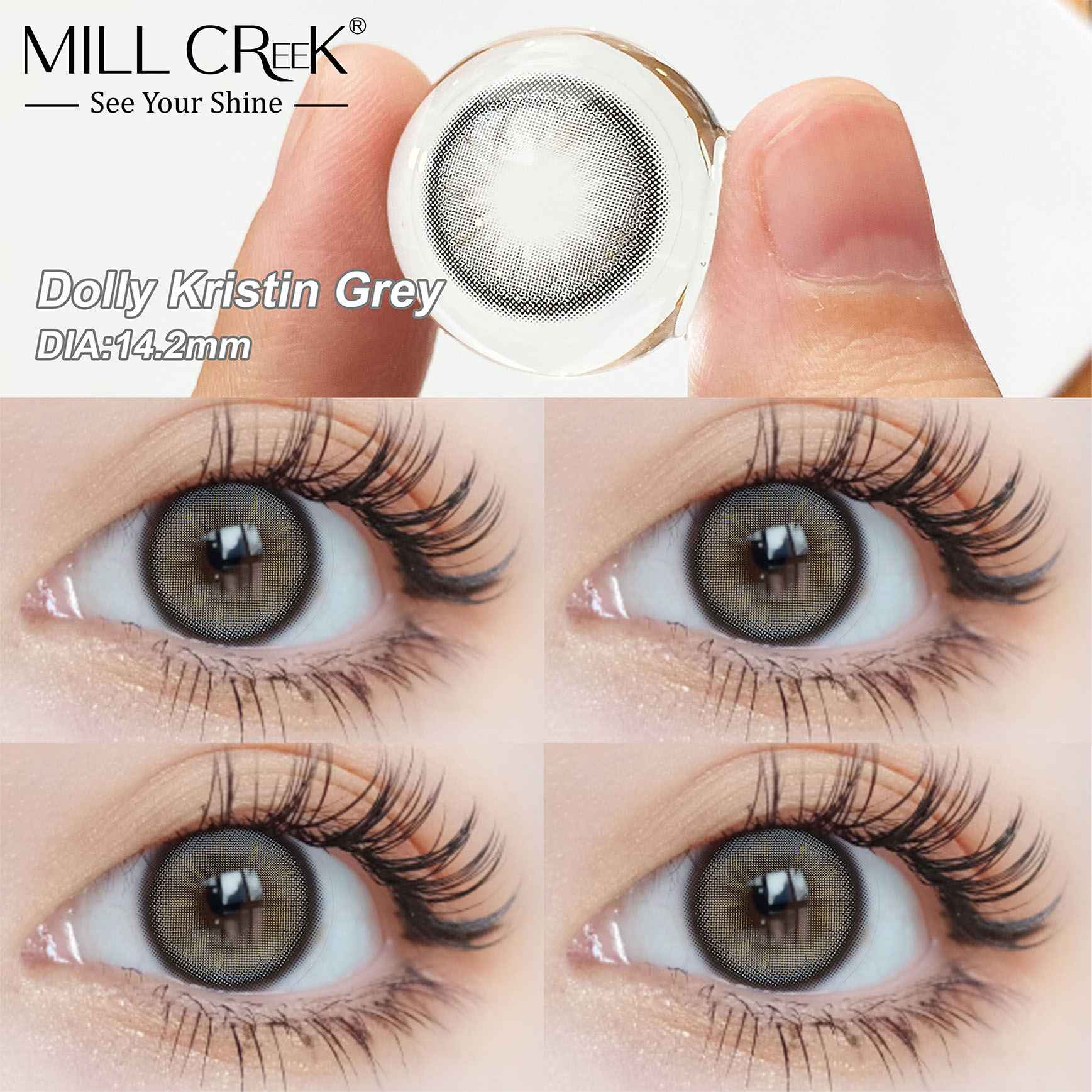 Natural Colored Contact Lenses 14.2mm 14.5mm 4 Soft Shades Yearly Disposable Wholesale Oem Odm Factory Supply for Resellers