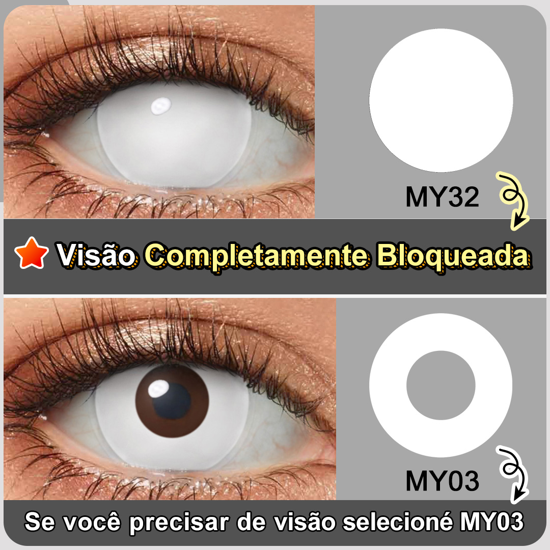 Halloween Funny Ghost White Color Contact Lenses Black Vampire Crazy Colored Contact for Cosplay Party Lentilles De Contact