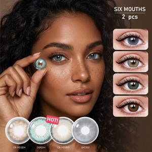 Natural Green Colored Contact Lenses Half Year Use Soft Daily Wear