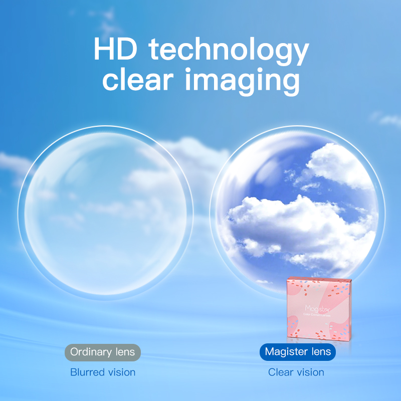 Free Shipping clear Lens Magister Prescription OEM Transparent Soft Contact Lens With Power Contact Lenses for Shortsighted
