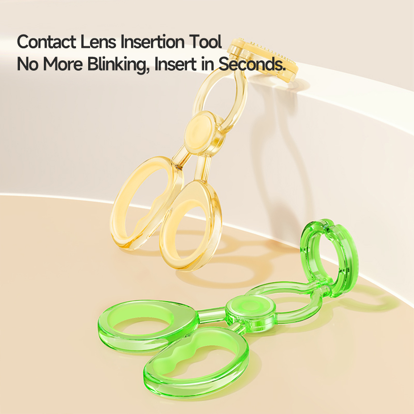 Beginner Silicone Contact Lens Applicator Eyelid Retractor Tool Set Tweezers Suction Stick Hands-Free Soft Lens Remover Helper