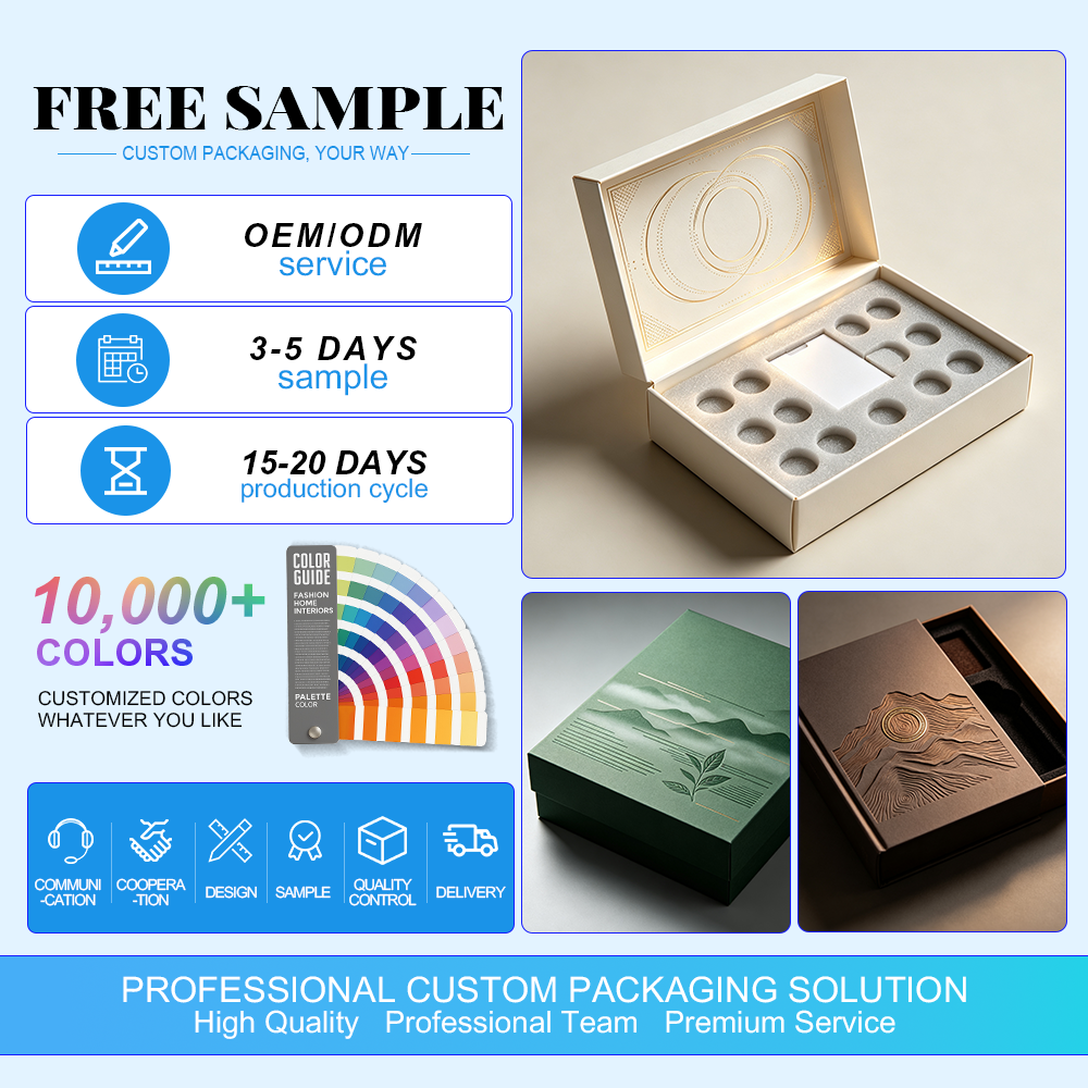 Custom Your logo Empty Cardboard Paper Magnetic Contact Lens Packaging Box for Contact Lenses