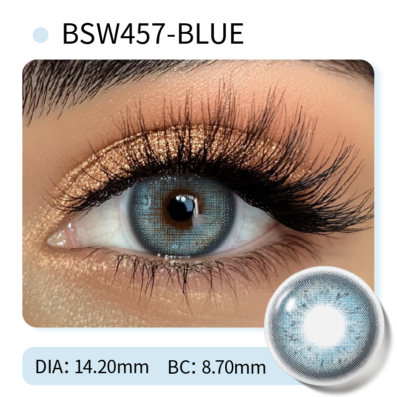 Wholesale Low Price Customizable Blue Soft Colored Prescription Contact Lenses ODM/OEM ISO 13485 Certified Half Year Use