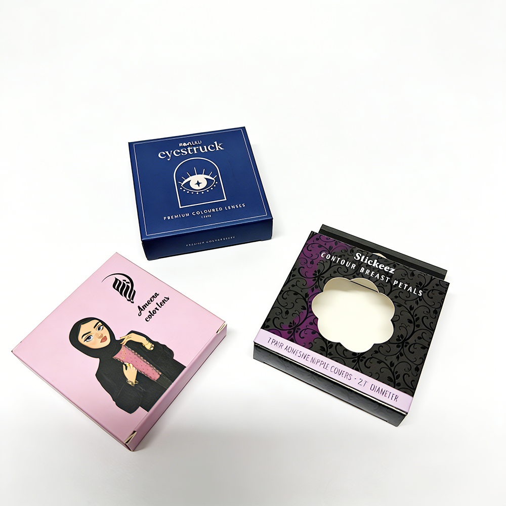 Contact Lens Paper Box Custom Printed Contact Lens Packaging Box Retail Display Case for Contact Lenses Eye Care Store