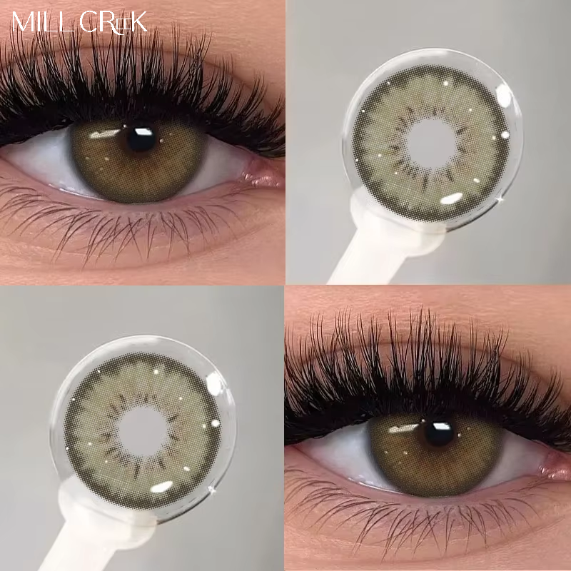 Wholesale Three Tone Colored Contact Lenses Soft Korean Style Eye Lenses Haipurecon Beautiful Big Eyes Makeup Fashion Beauty