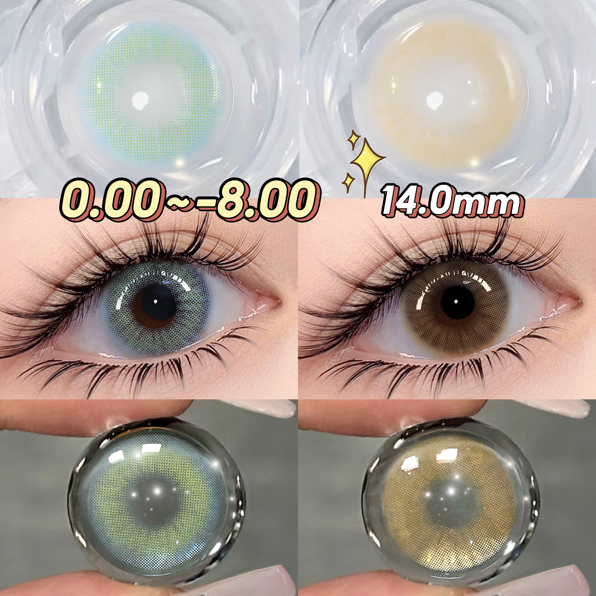 Free Shipping Magister Colored Contact Lenses Custoom Brand 2PCs Amber Ochre Topaz Prescription Lens HIDROCOR Color Contacts