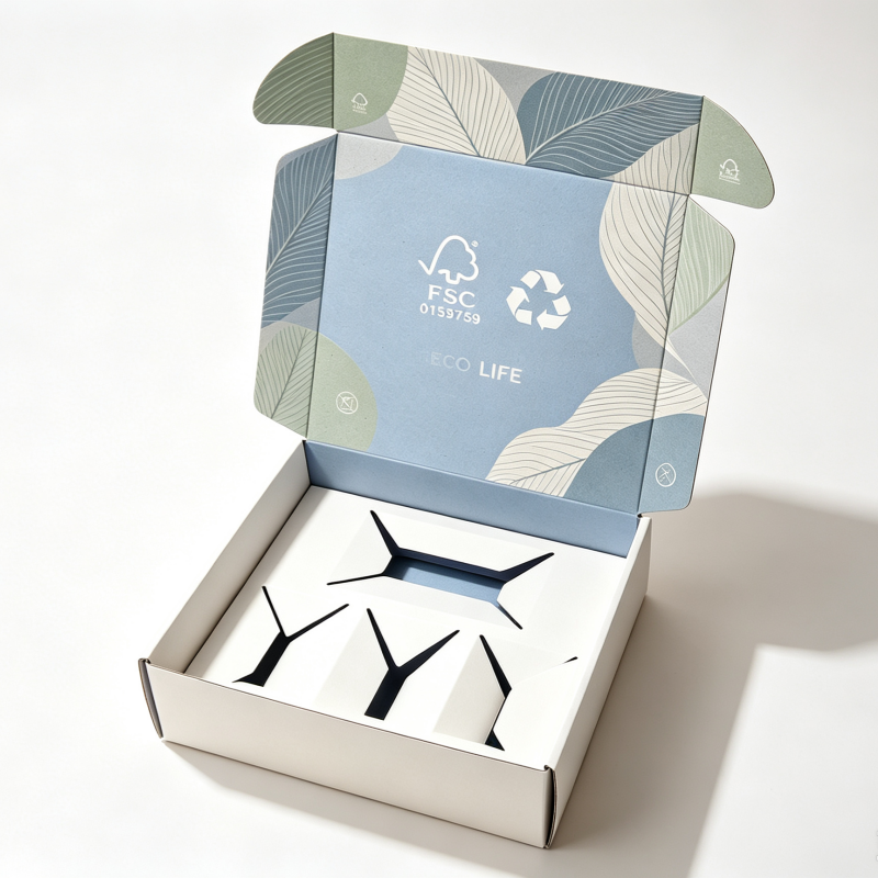 Custom Your logo Empty Cardboard Paper Magnetic Contact Lens Packaging Box for Contact Lenses