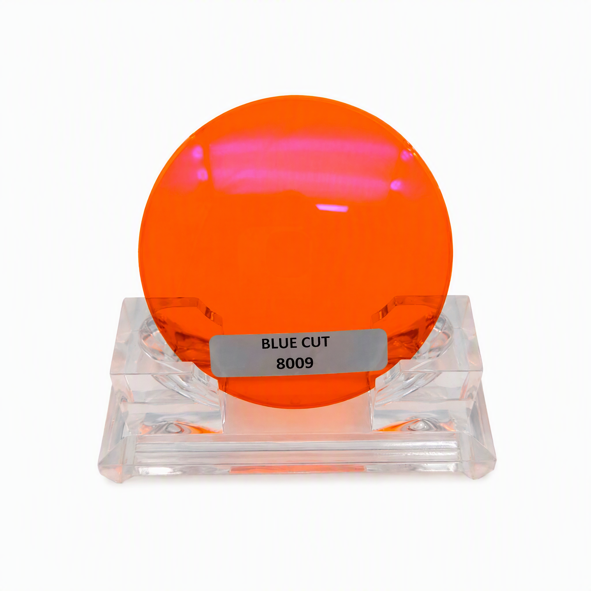 1.56 Two-piece 2C Base Curve 8009 Orange Red Tint High Contrast Anti Blue Light Resin Optical Lenses HMC Multi Layer Coating