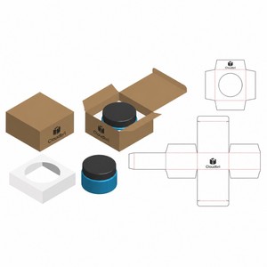 Die-cut Window Contact Lens Paper Box