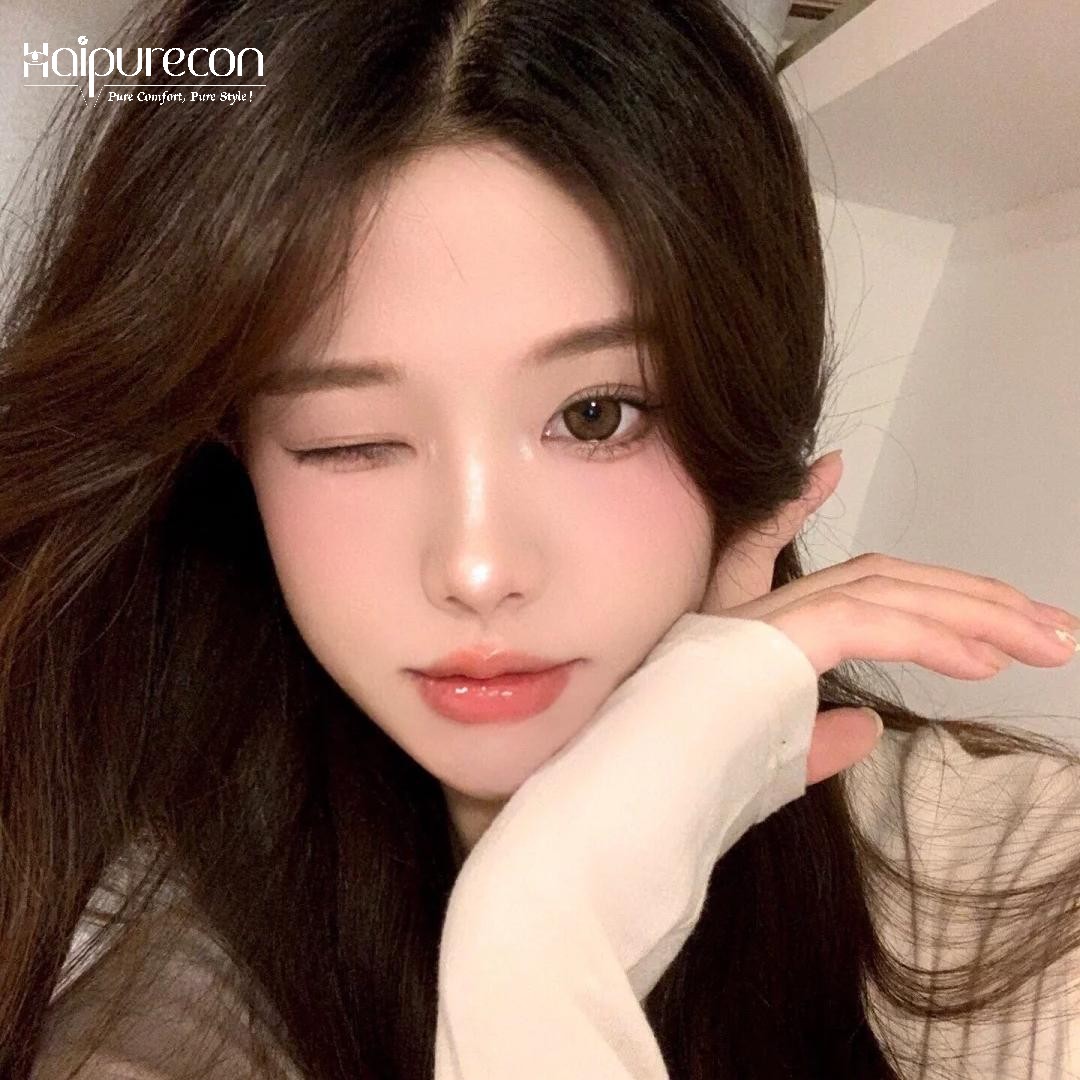 Haipurecon Natural 3 Tone Colored Contact Lenses 14.5mm Yearly Disposable Big Eye Soft Lenses OEM ODM Wholesale