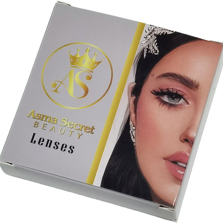 Eye Lens Box Custom Meet One Colored Contact Lenses Paper Box Uv Varnish Lenses De Contact Paper Box