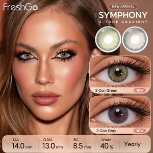 Freshgo Yearly Green Colored Contact Lenses Wholesale Cosmetics