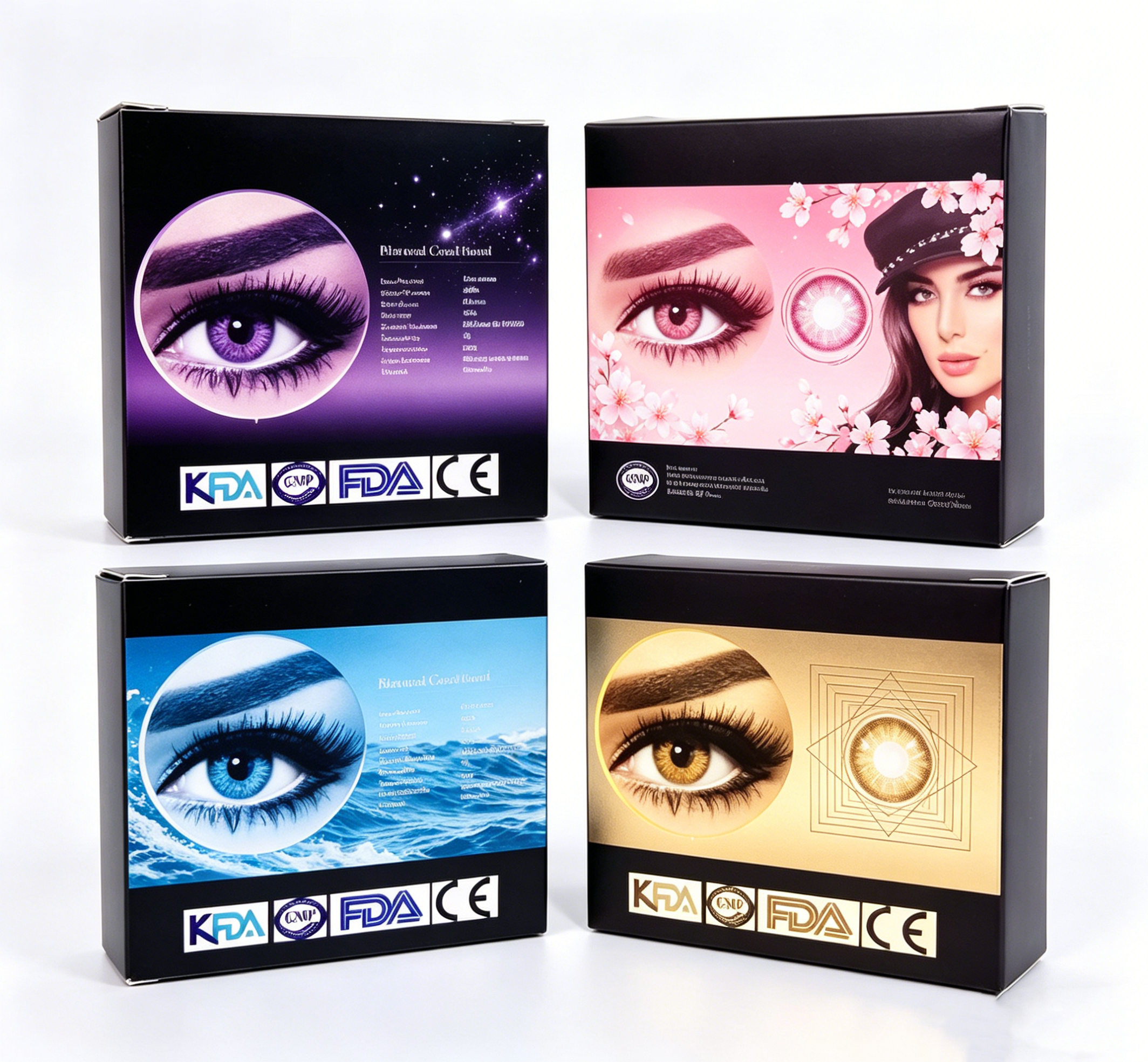 Colored Contact Lenses Paper Box Printing Colored Box for Packaging Wholesale Factoiry Price
