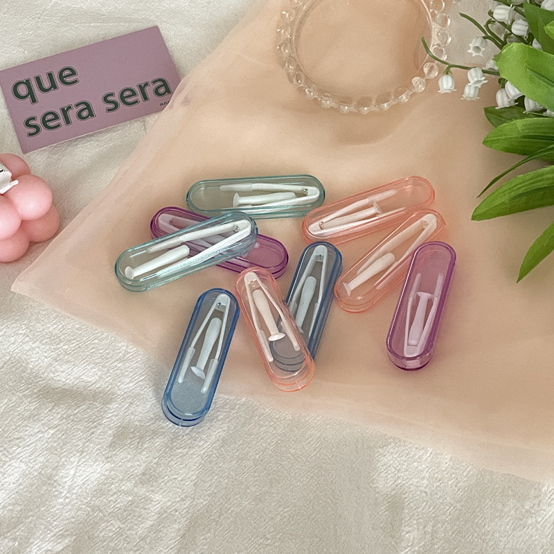 In Stock Colorful Contact Lens Cases Accessories Tweezer and Clip Contact Lens Packing