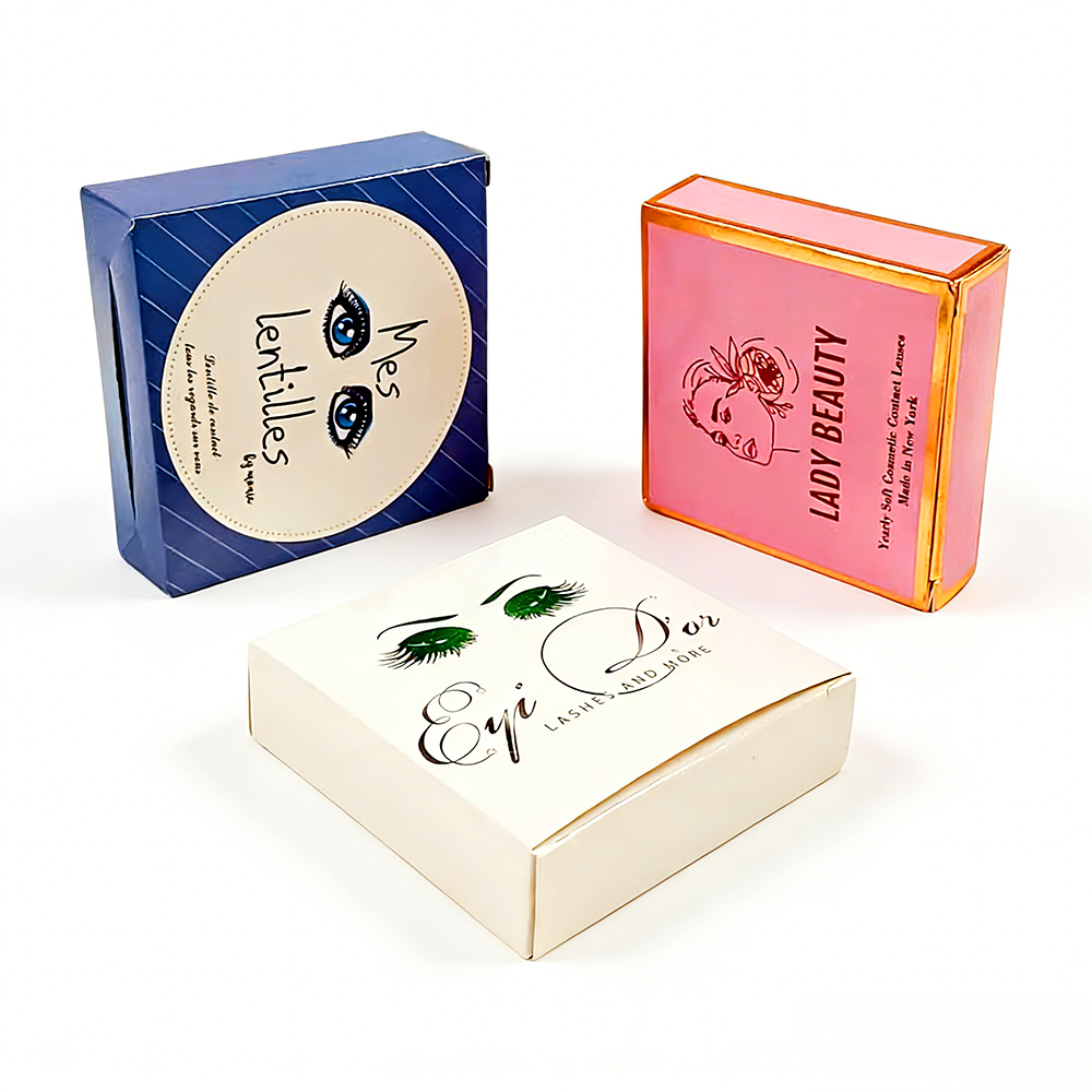 Contact Lens Paper Box Custom Printed Contact Lens Packaging Box Retail Display Case for Contact Lenses Eye Care Store