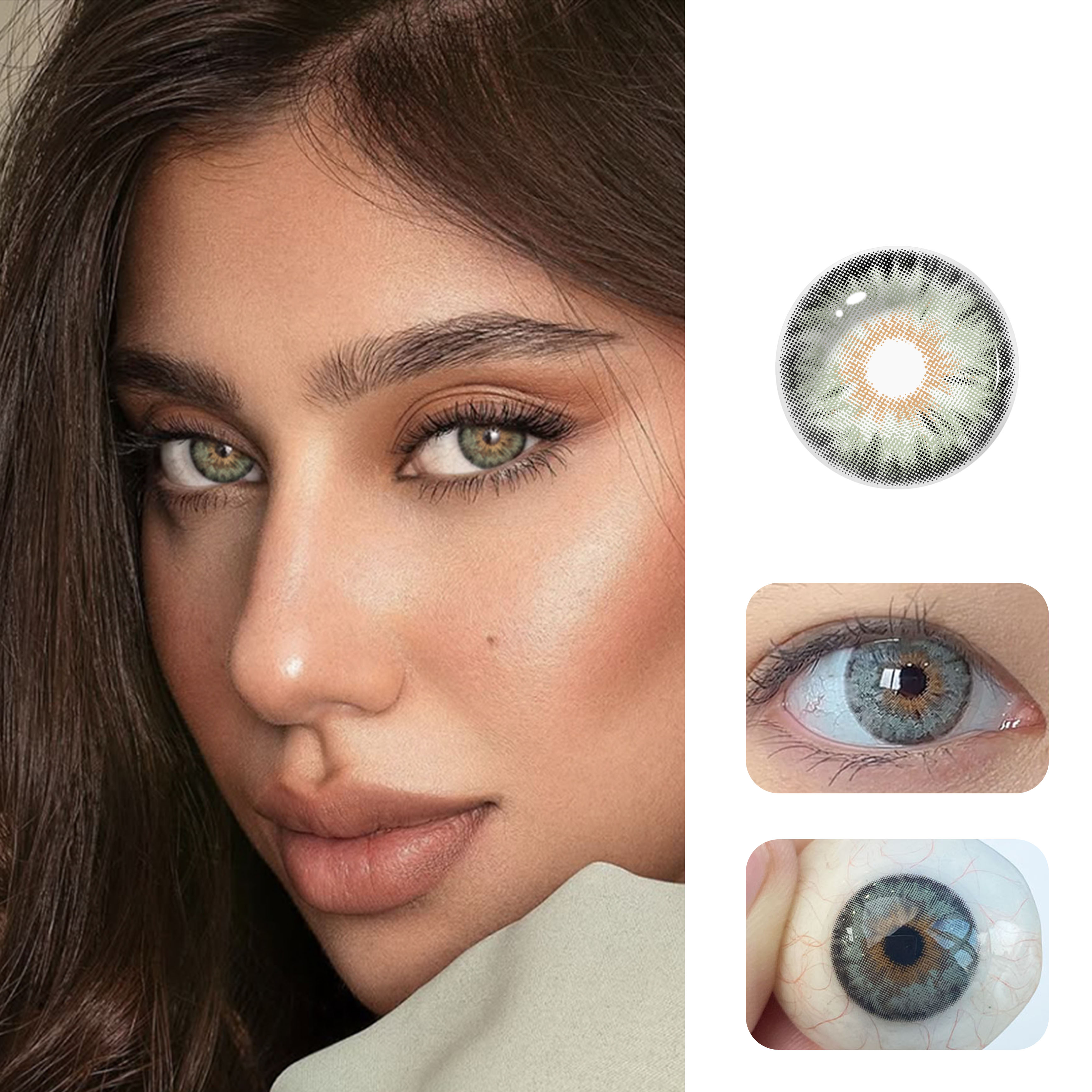 Haipurecon 14.5mm Colored Contact Lenses Yearly Disposable Big Eye Soft Natural Lenses OEM ODM Factory Direct Wholesale Custom
