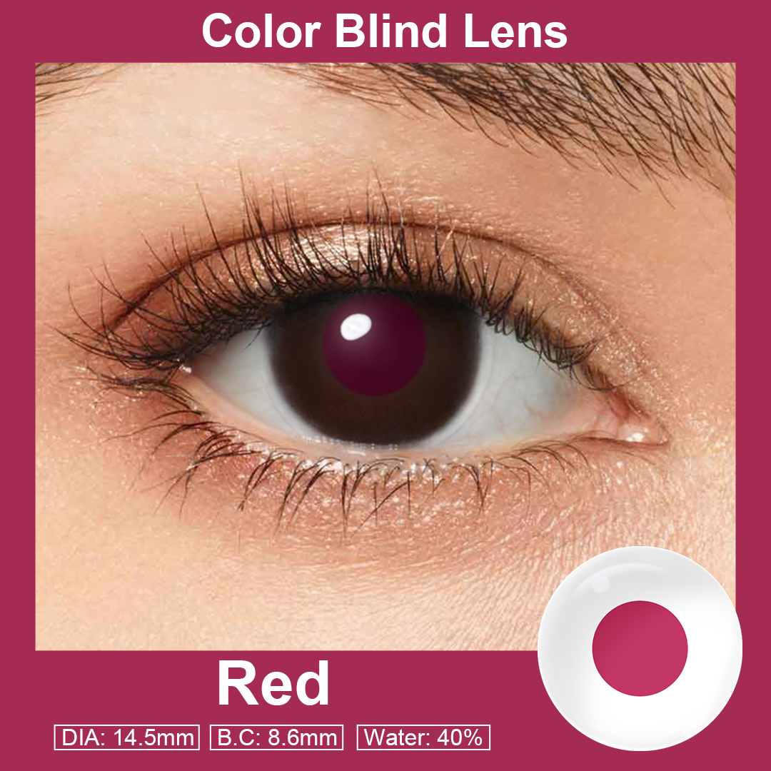 Free Shipping Pseyeche Prosthetic Contact Lenses Red Green Colored Contact Lenses Achromatopsia Eye Lens for Color Blindness