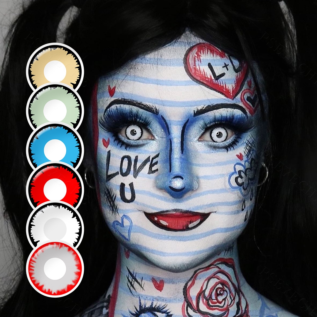 Twilight Yellow Wolf Eyes Colored Contacts Glamor Red Contact Lenses for Halloween Demon Red Cosplay Contact Lens