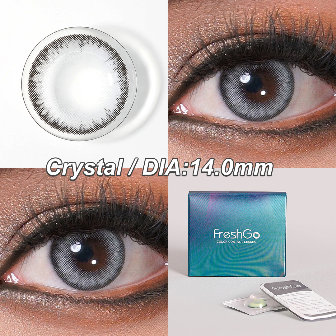 Premium Freshgo Contact Lenses Lentes De Contato Wholesale Color Contact Lens Crystal Blue Colored Contact