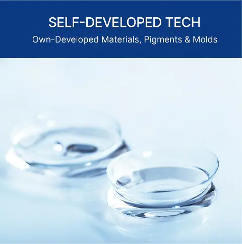 Clear soft contact lenses for vision correction