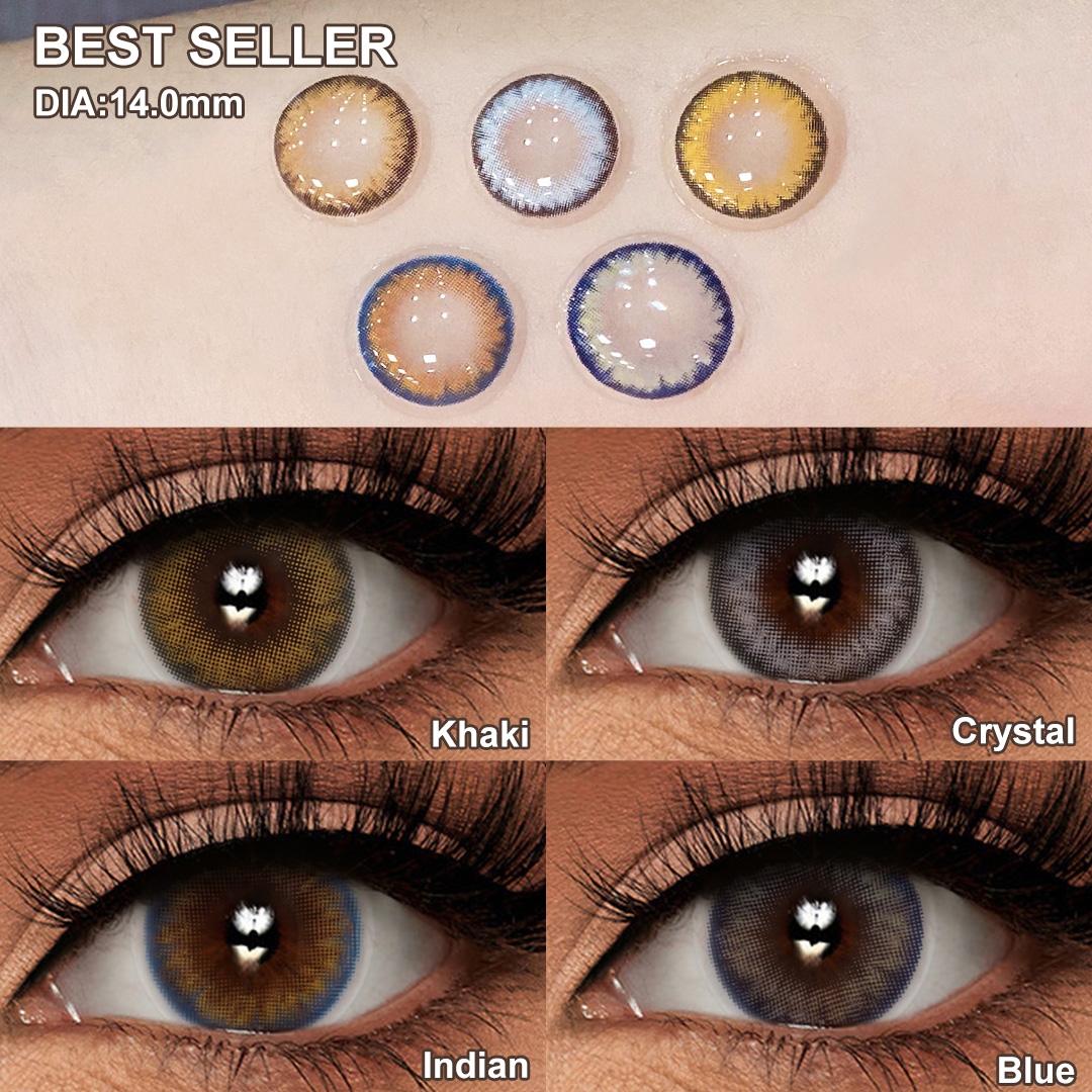Premium Freshgo Contact Lenses Lentes De Contato Wholesale Color Contact Lens Crystal Blue Colored Contact