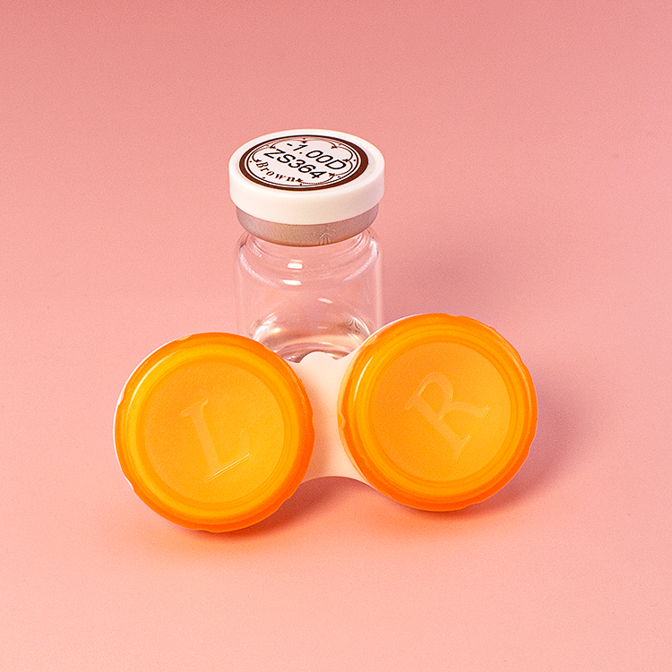 5.9cm Colorful Plastic Portable Empty Contact Lenses Case Cute Colored Contact Lens Container Left Right Daily Use
