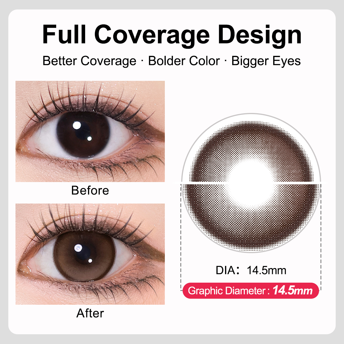 Free Shipping Magister Full Coverage Design Contact Lens Lumina Colored Contact Lenses 6 Months Eye Contact 14.5mm Eye Lens