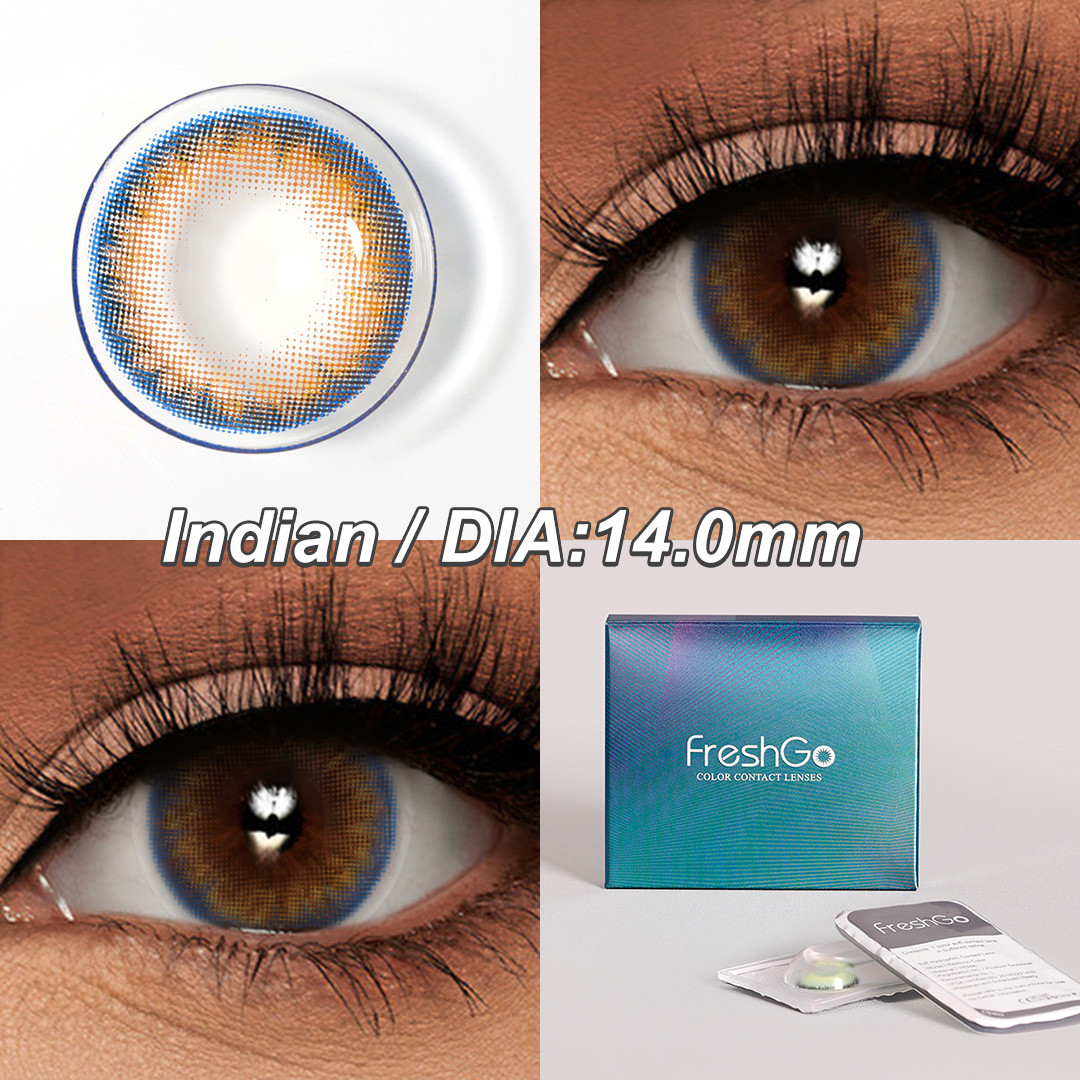 Premium Freshgo Contact Lenses Lentes De Contato Wholesale Color Contact Lens Crystal Blue Colored Contact