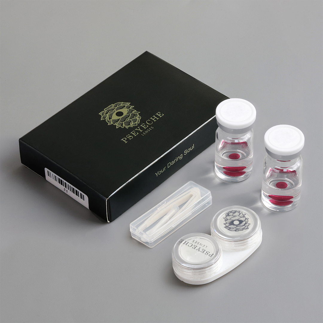 Free Shipping Pseyeche Prosthetic Contact Lenses Red Green Colored Contact Lenses Achromatopsia Eye Lens for Color Blindness