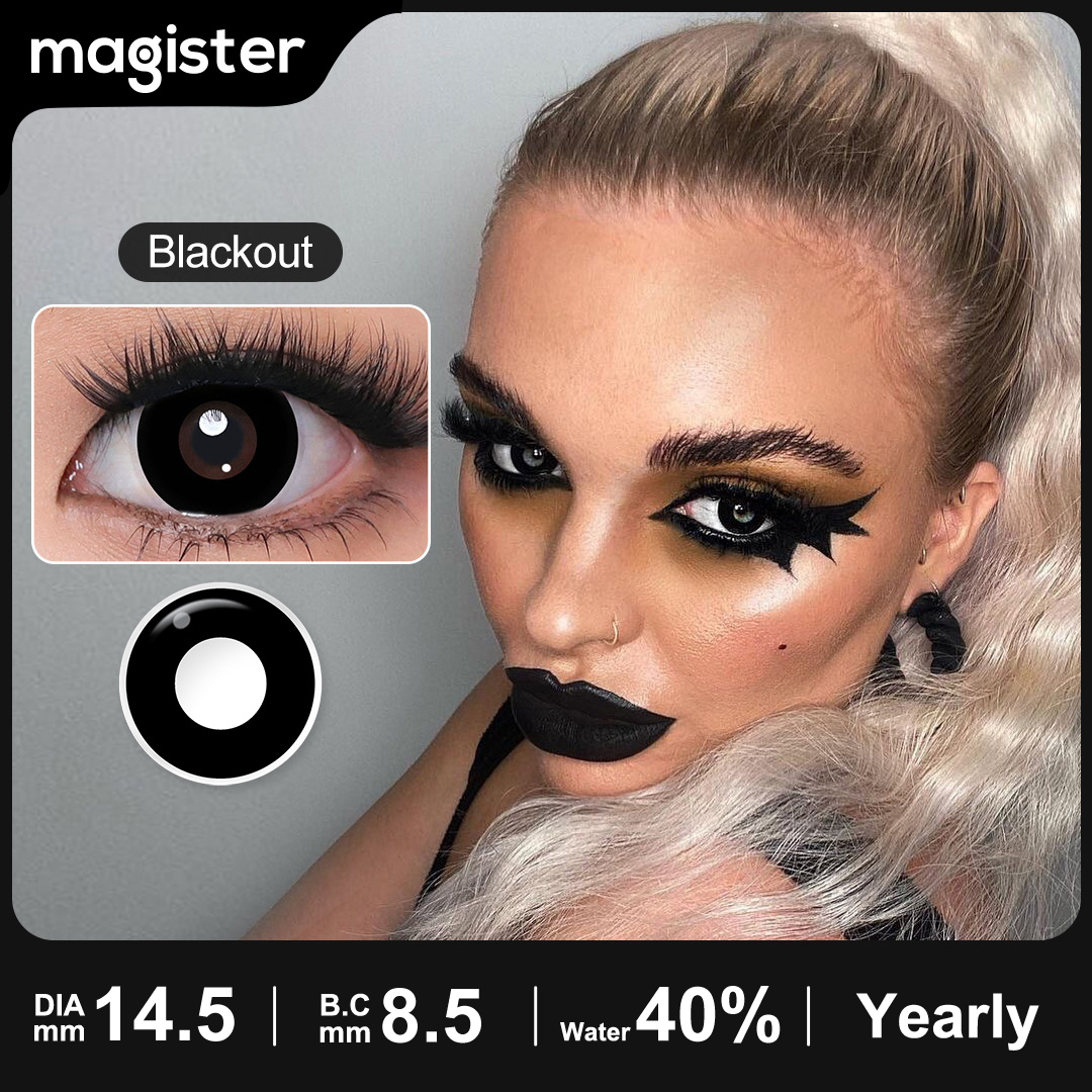 Blind Colored Contact Lenses for Cosplay Ghost Color Eye Contacts Crazy White Blind Colored Lens Halloween Contact Lenses