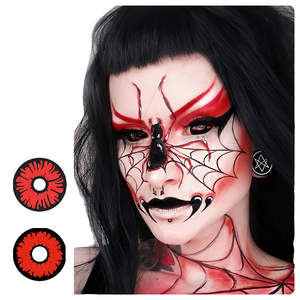 Pseyeche Halloween 22mm Sclera Contact Lenses Black and White Full Eye Soft Hardness for Cosplay Korea