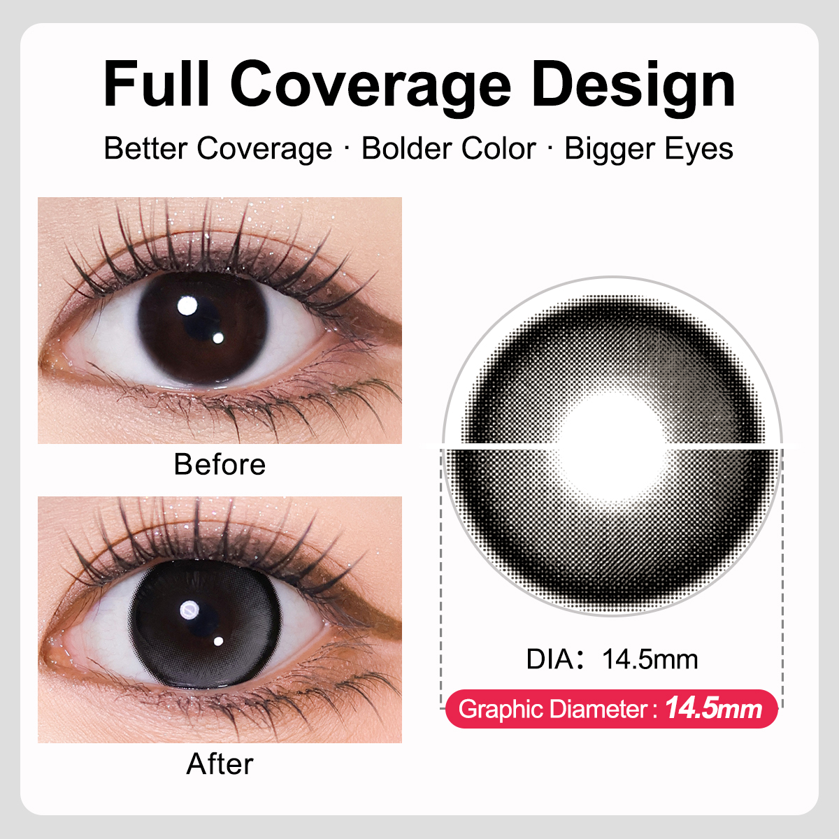 Free Shipping Magister Full Coverage Design Contact Lens Lumina Colored Contact Lenses 6 Months Eye Contact 14.5mm Eye Lens