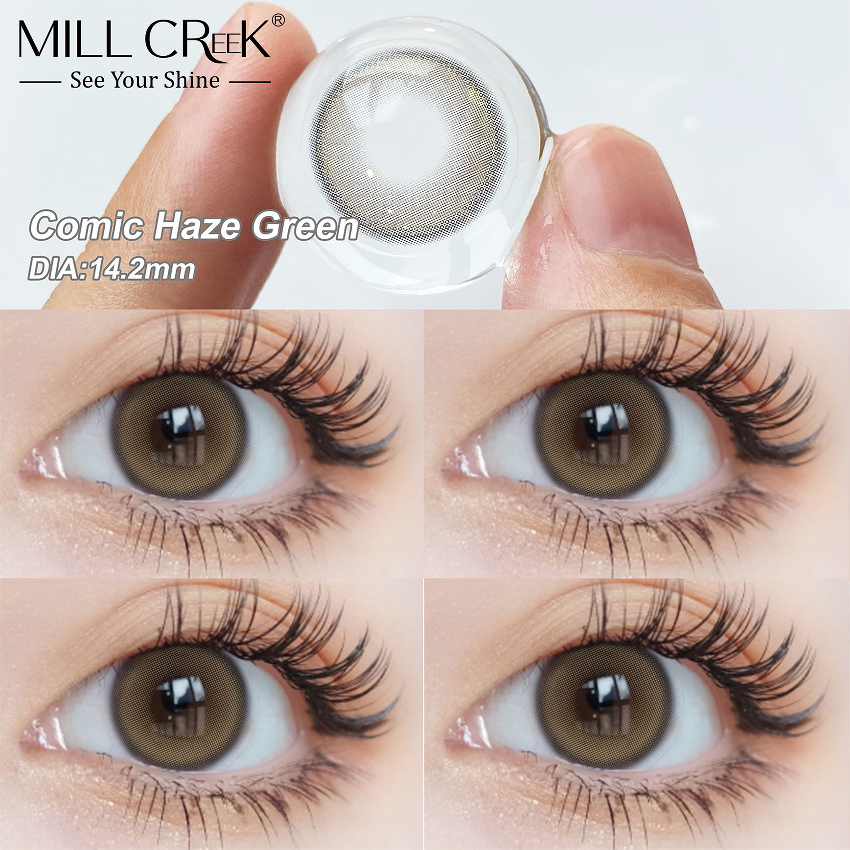 Natural Colored Contact Lenses 14.2mm 14.5mm 4 Soft Shades Yearly Disposable Wholesale Oem Odm Factory Supply for Resellers