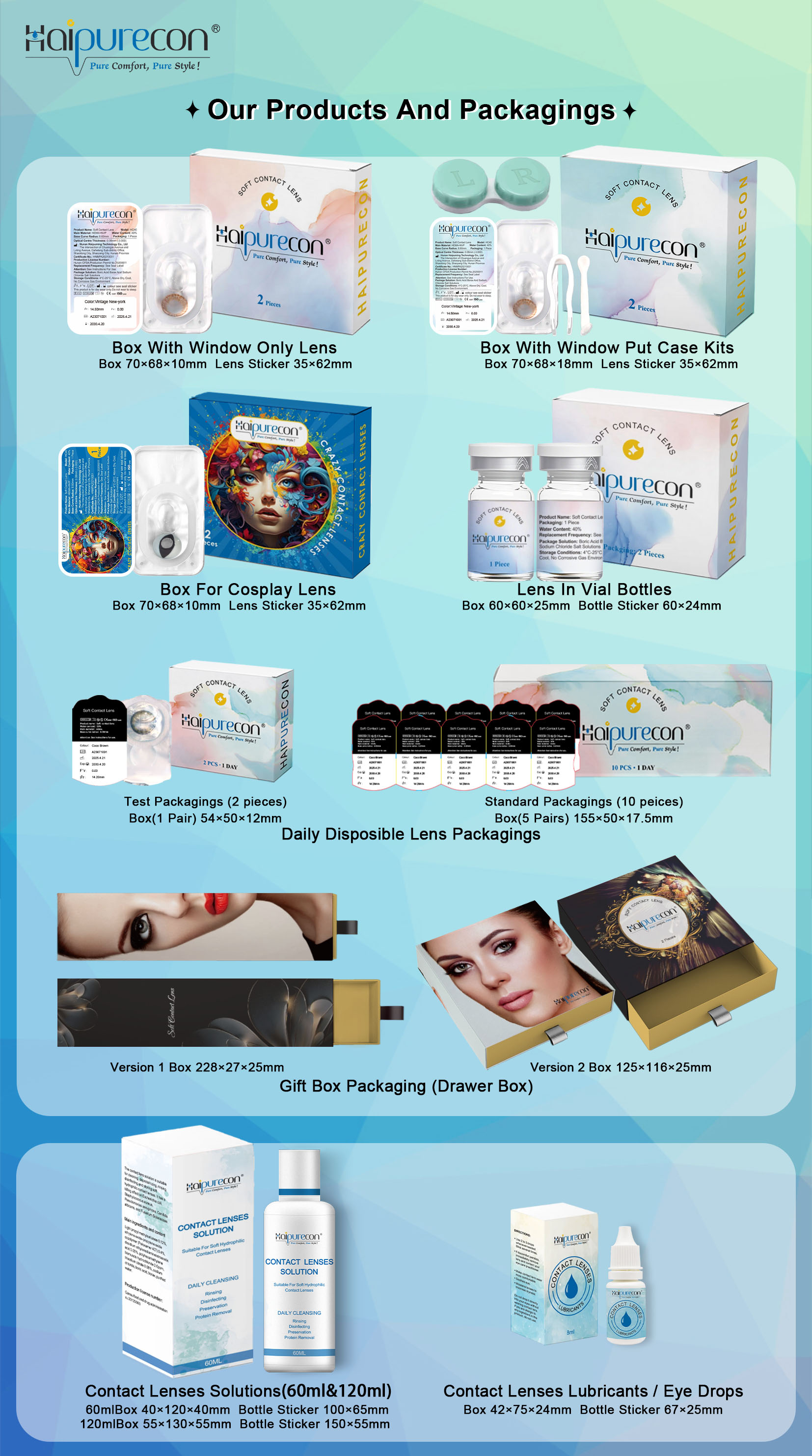 Mill Creek 14.5mm Colored Contact Lenses OEM ODM Wholesale-Custom Soft Cosmetic Contact Lens Factory Private Label 40% Water