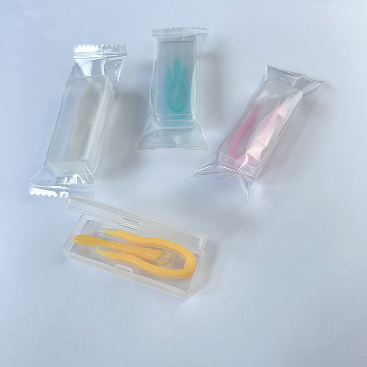 Koncci Chinese Factory Produce Colorful Silicone White Case for Contact Lenses Silicone Contact Lens Tweezers A-702