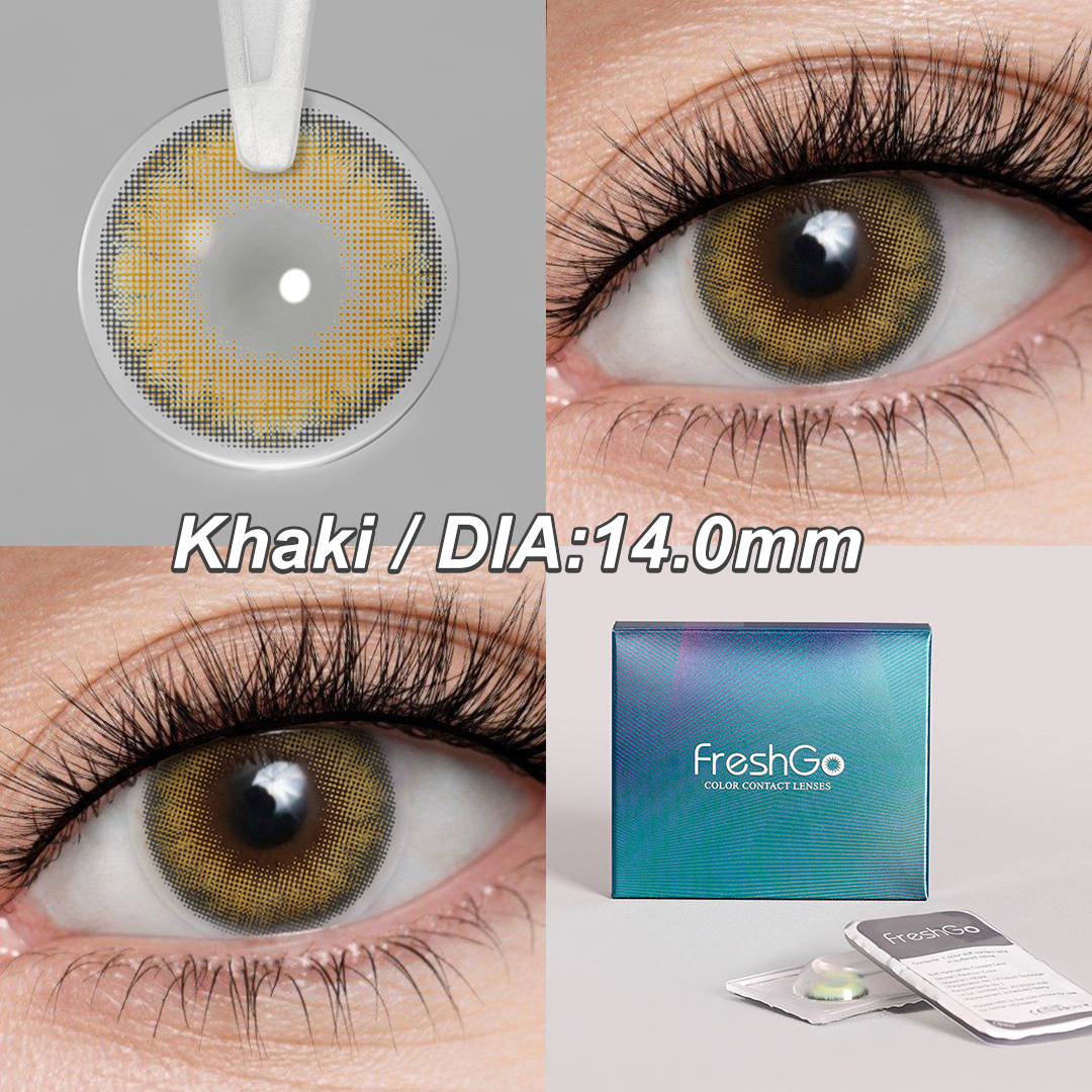 Premium Freshgo Contact Lenses Lentes De Contato Wholesale Color Contact Lens Crystal Blue Colored Contact