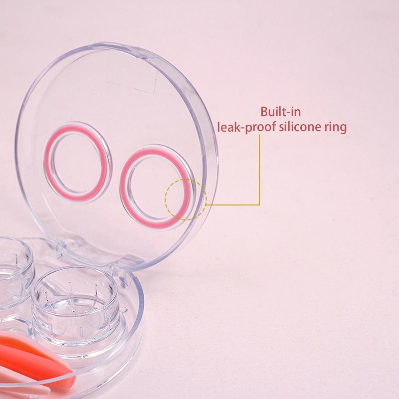 Wholesale Fashion Women Colored Factory- Direct Design Contact Lenses Case With Tweezers and Sucker