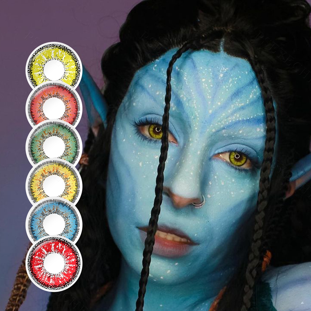Twilight Yellow Wolf Eyes Colored Contacts Glamor Red Contact Lenses for Halloween Demon Red Cosplay Contact Lens