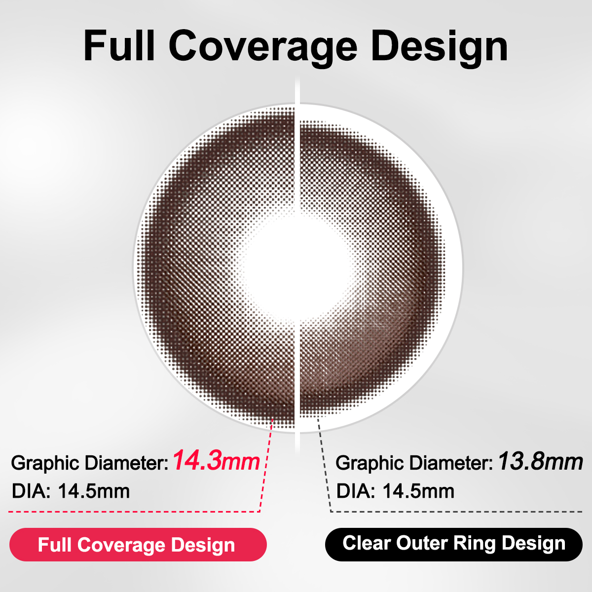 Free Shipping Full Coverage Design Colored Contact Lenses Prescription Color Contacts Power Colored Contacts Lentes De Contacto