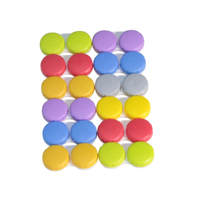 Hot Selling Colorful Cheap Plastic Wholesale Custom Eye Contact Lens Dual case