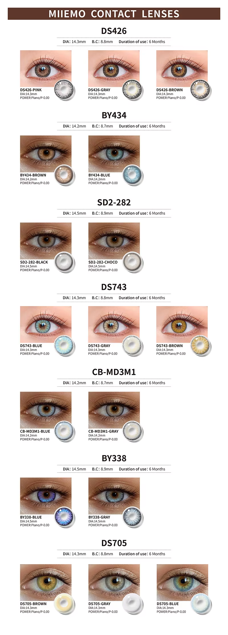 Color Contact Lenses Display 24
