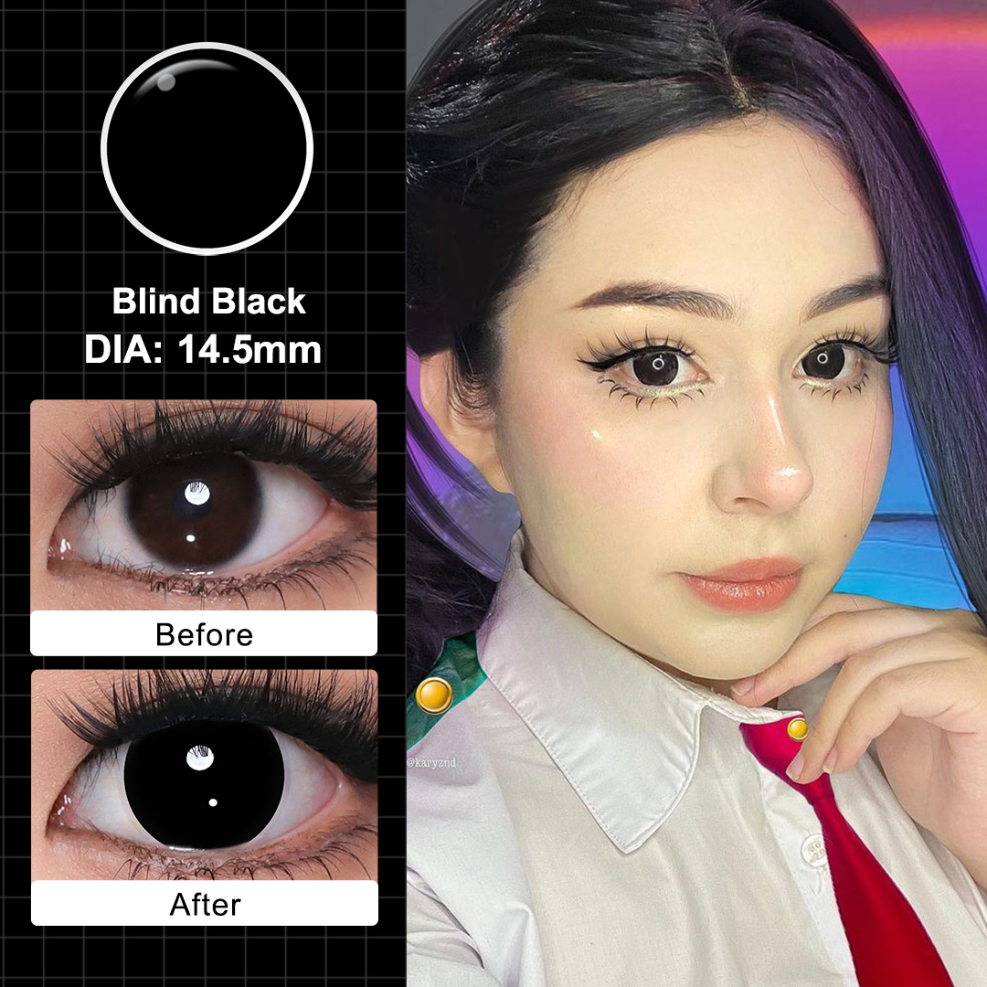 Blind Colored Contact Lenses for Cosplay Ghost Color Eye Contacts Crazy White Blind Colored Lens Halloween Contact Lenses