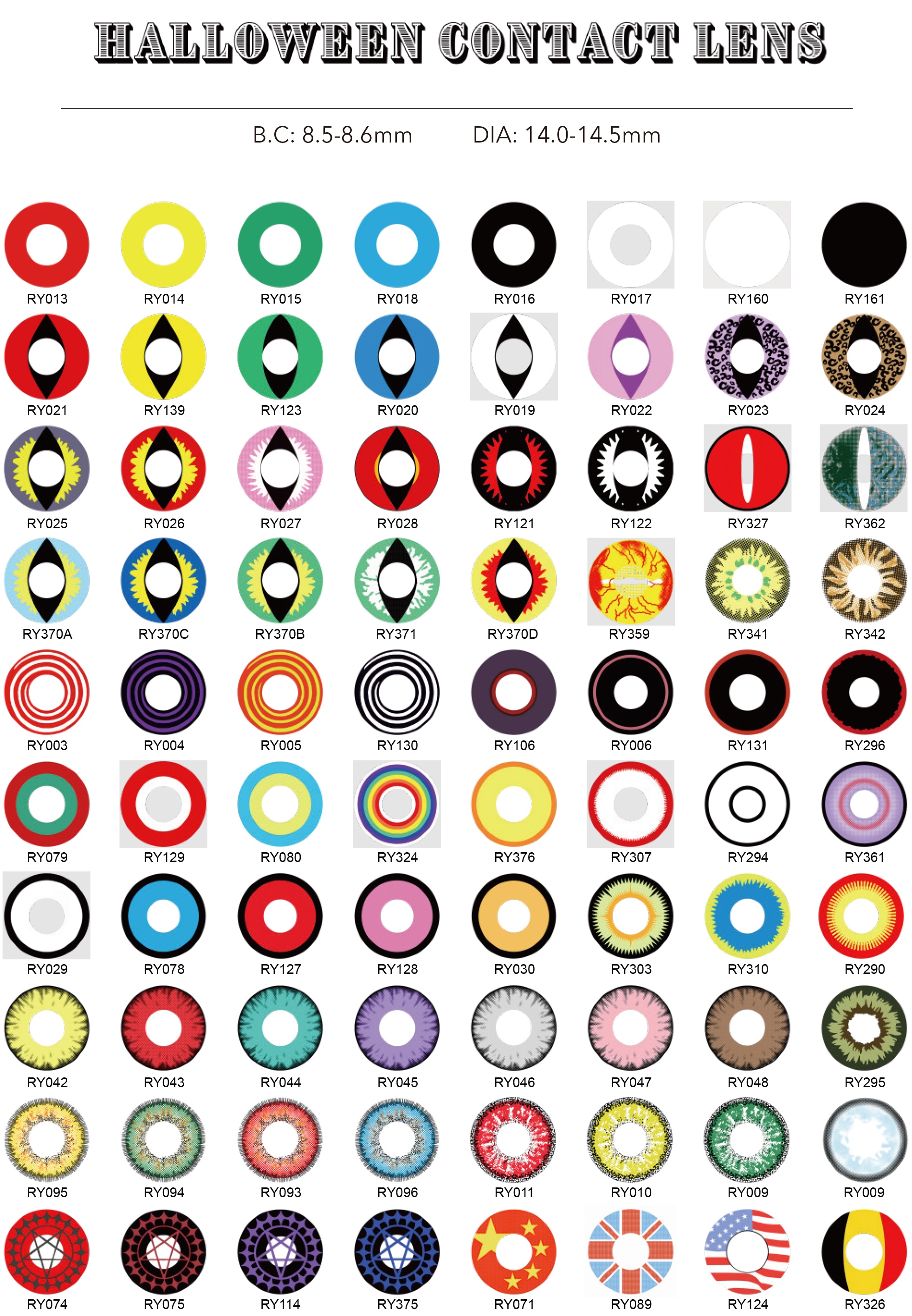 Halloween Contact Lens Details