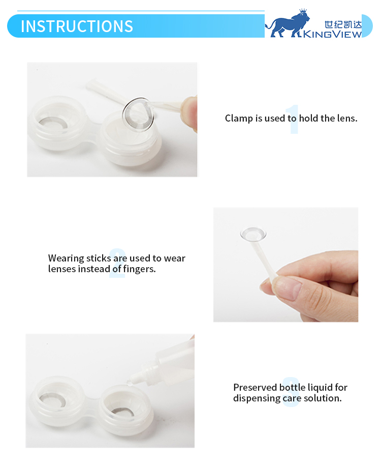 SL-295 Eyekan Factory Custom Colorful Cheap Contact Lens Accessories Plastic Wholesale Eye Contact Lens Box