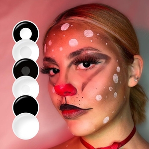 Hot Sale Pseyeche Black Out Halloween Contact Lens Pseyeche Cosplay Soft Lens White Web Lentilles De Contact En Gros