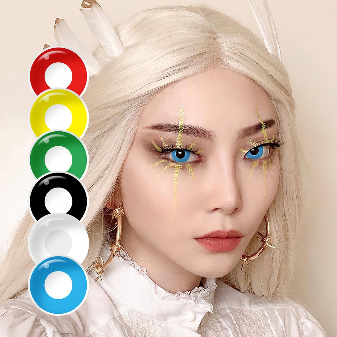 White Blind Cosplay Contact Lenses Crazy Ghost Halloween Colored Contact Lenses Red sharingan Contact Lenses