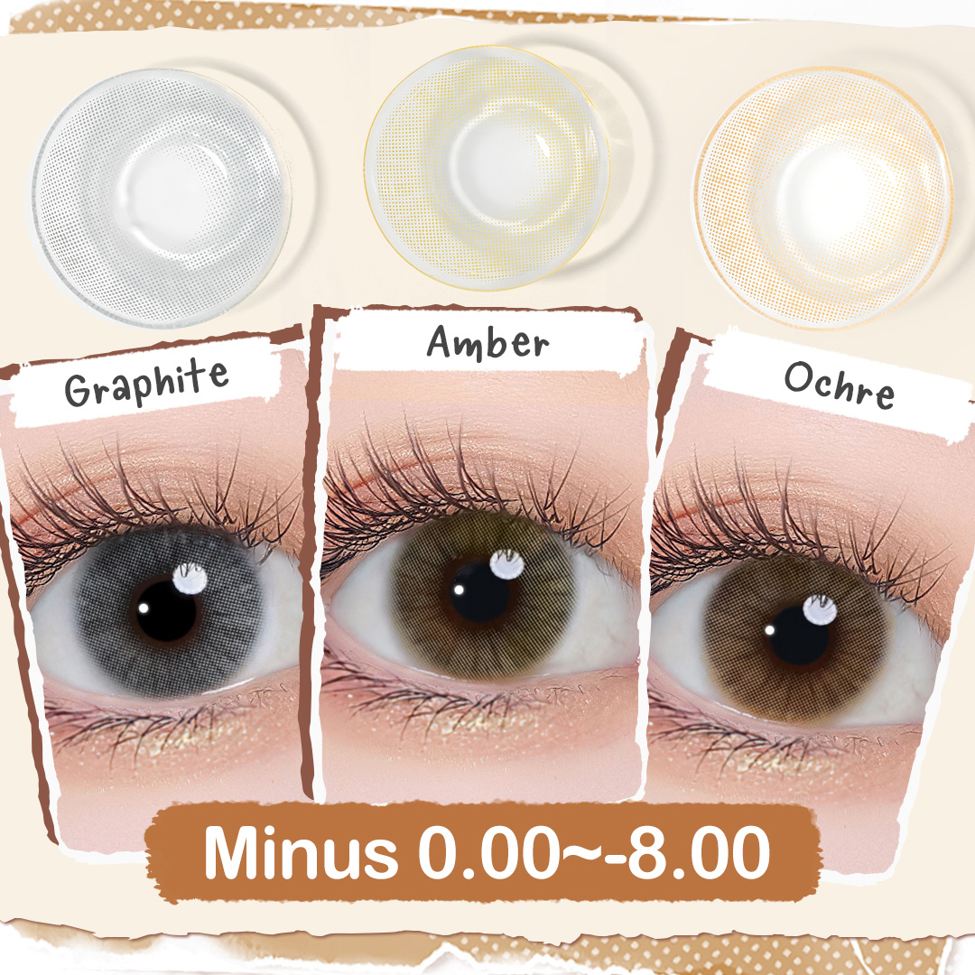 Free Shipping Magister Colored Contact Lenses Custoom Brand 2PCs Amber Ochre Topaz Prescription Lens HIDROCOR Color Contacts