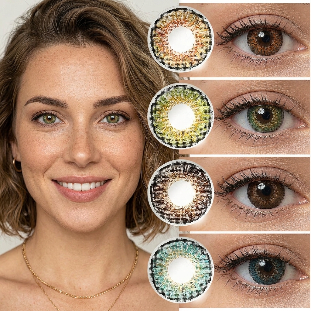 2026 Fashion Natural Colored 3 Tone Contact Lenses Soft Lenses Breathable HEMA+NVP Material CE Certified Factory Direct Supply